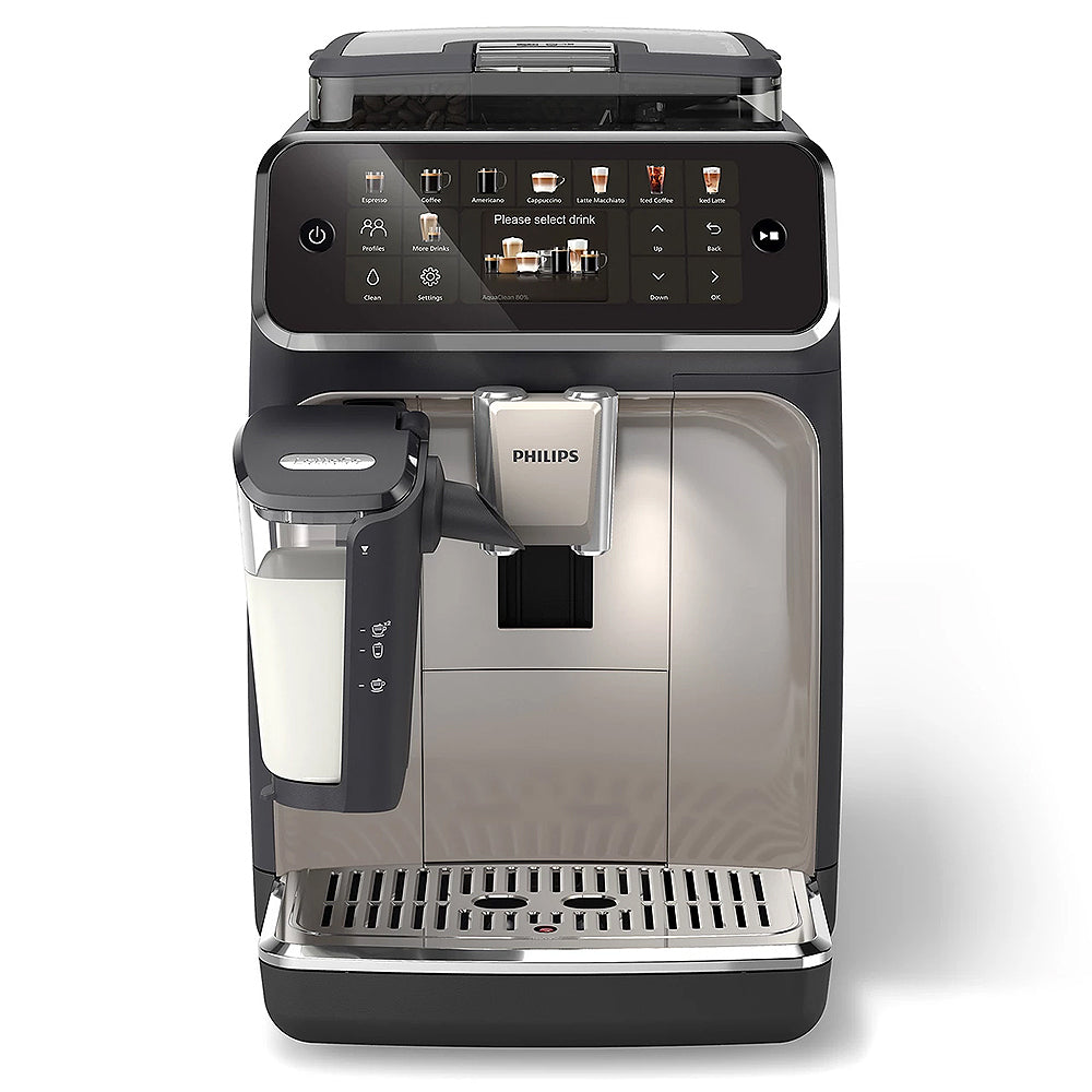 Kaffeevollautomat SilentBrew Serie 5500 EP5547/90 LatteGo 20 Kaffeespezialitäten (heiß oder eisgekühlt) - Schwarz verchromt